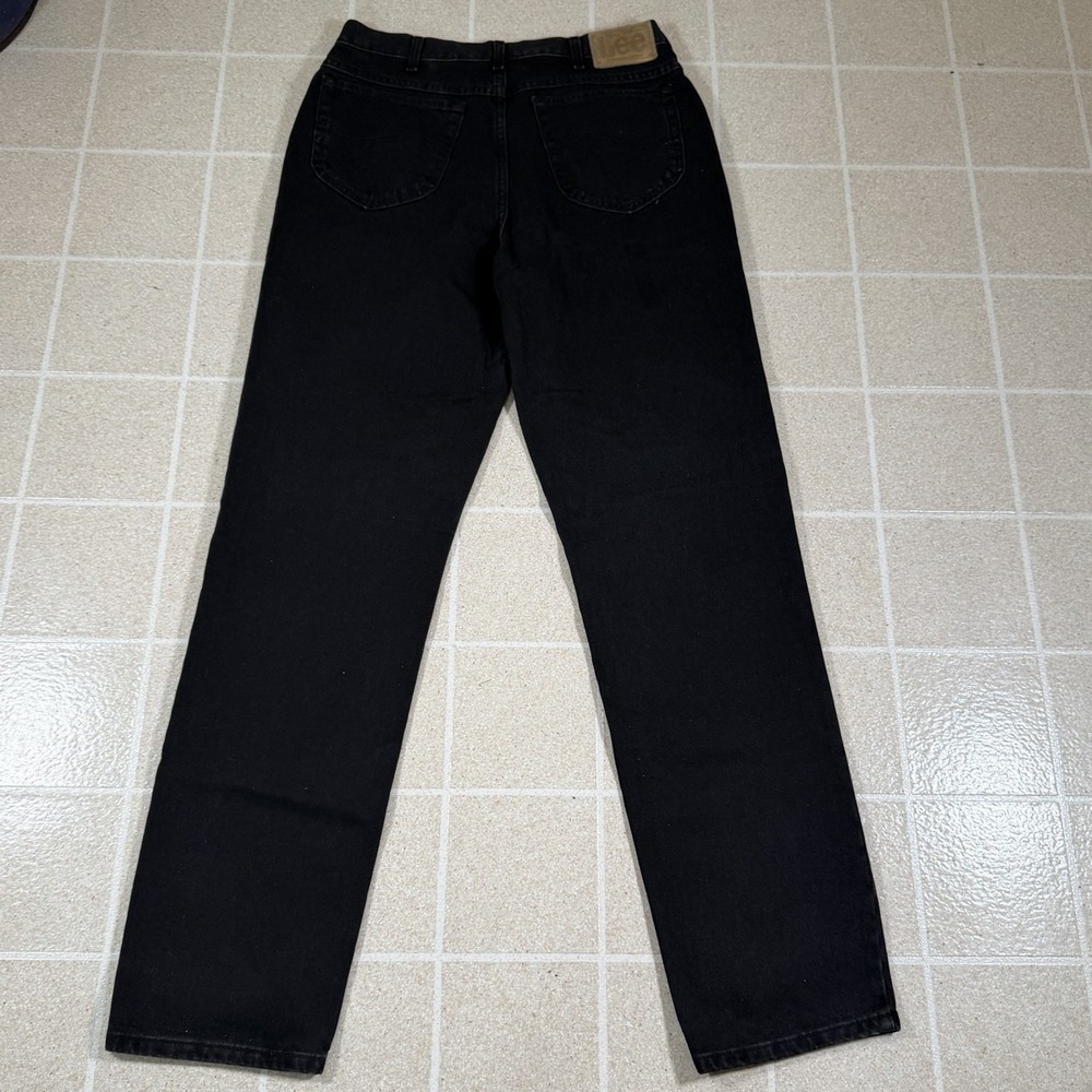 Vintage 90s Lee Riders 205 Straight Jeans Black Made In USA Size 32x36 Workwear